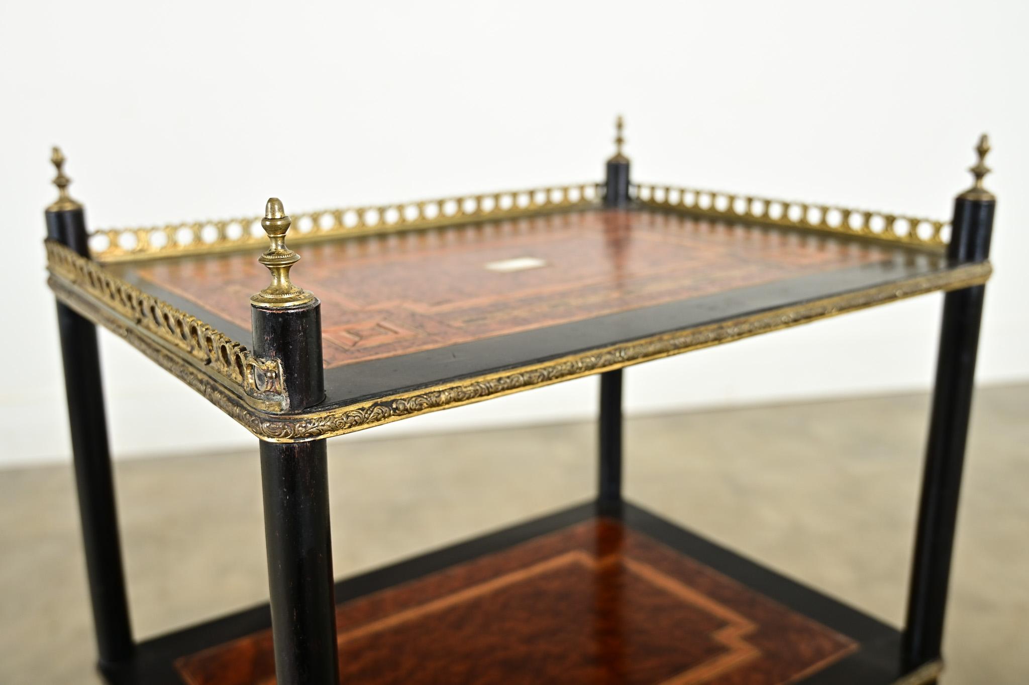 French Inlay & Ebonized Etagere Circa 1900 For Sale 6