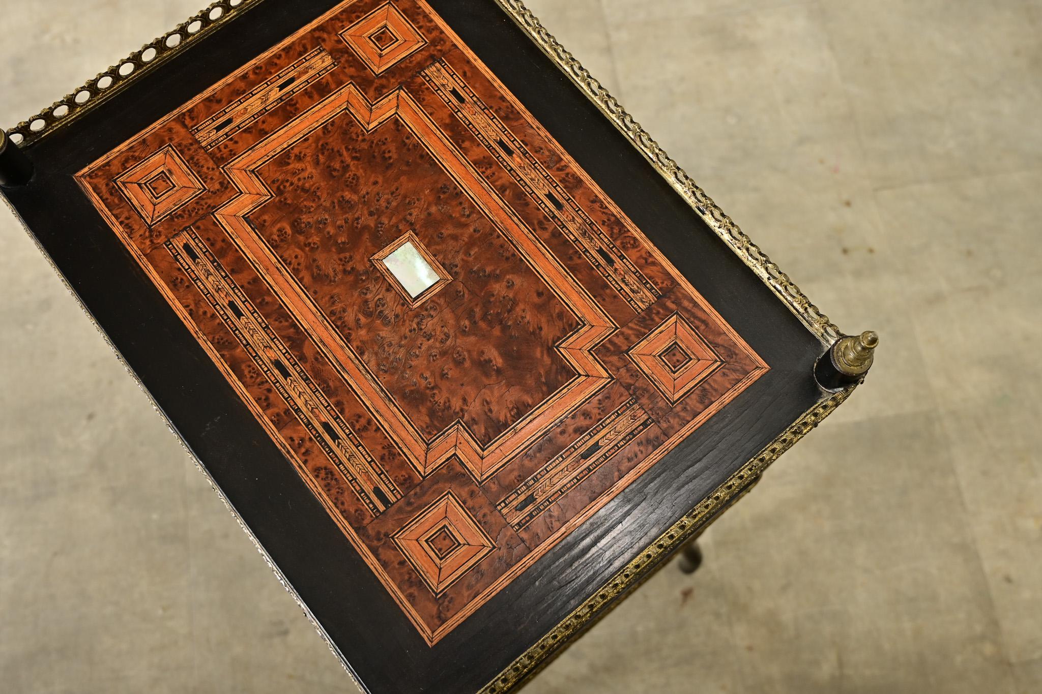 19th Century French Inlay & Ebonized Etagere Circa 1900 For Sale