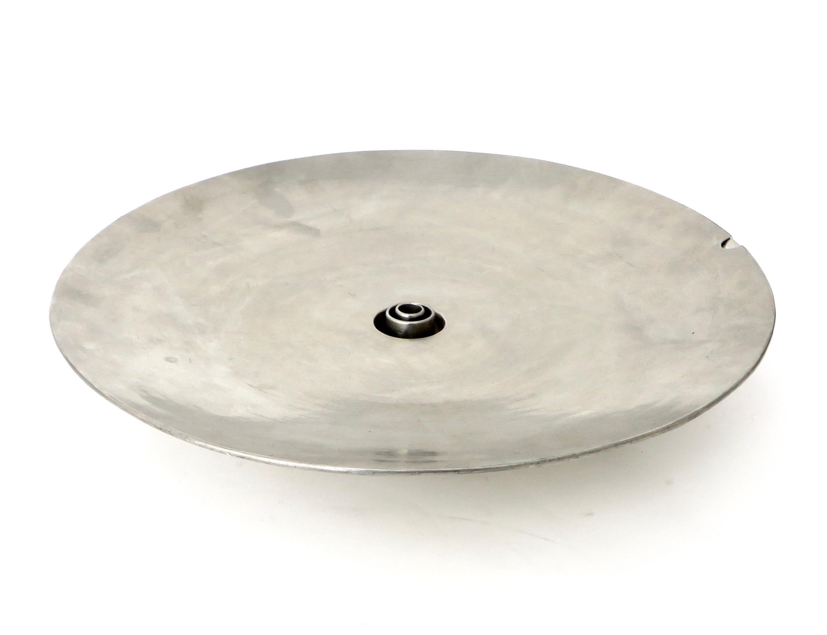Pewter French Inox or Zinc Flower Dish