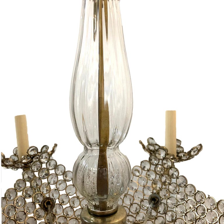 French Inset Crystal Chandelier at 1stDibs