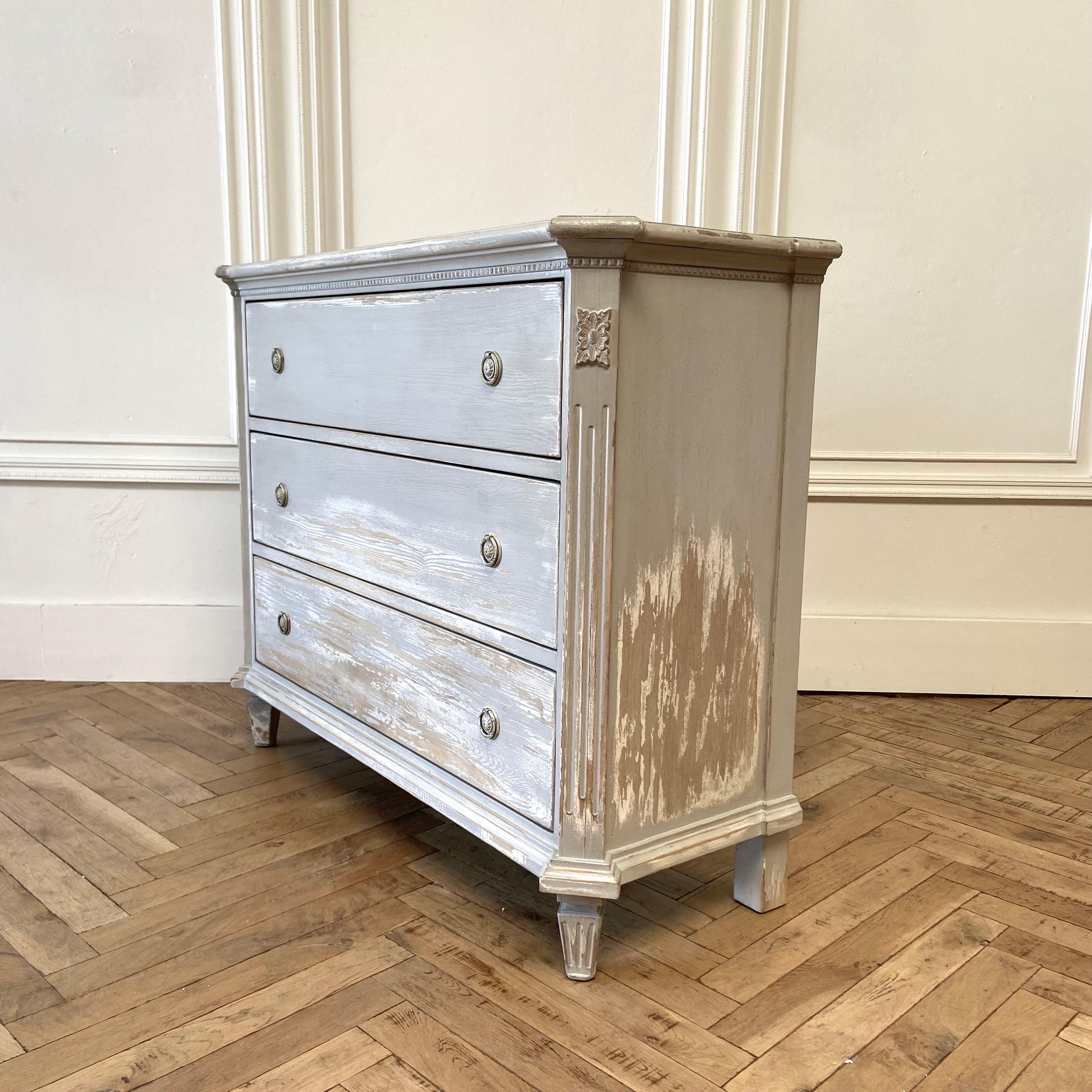 grey french style chest of drawers