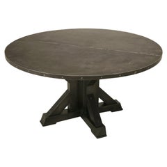 French Inspired Handmade Zinc Dining Table Available Any Dimension, or Finish