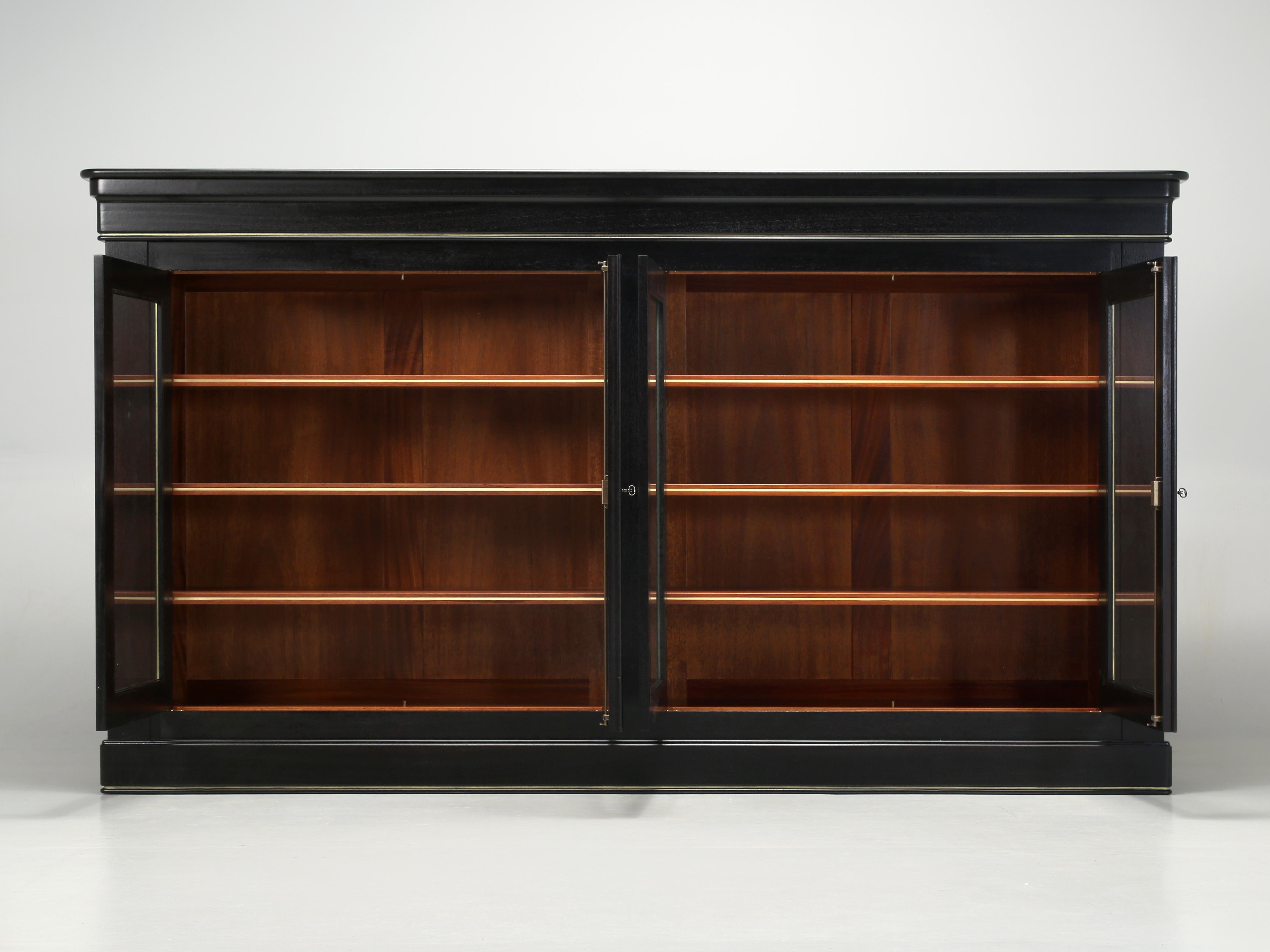 French Inspired Louis Philippe Style Bookcase Custom with Secret Compartments For Sale 3