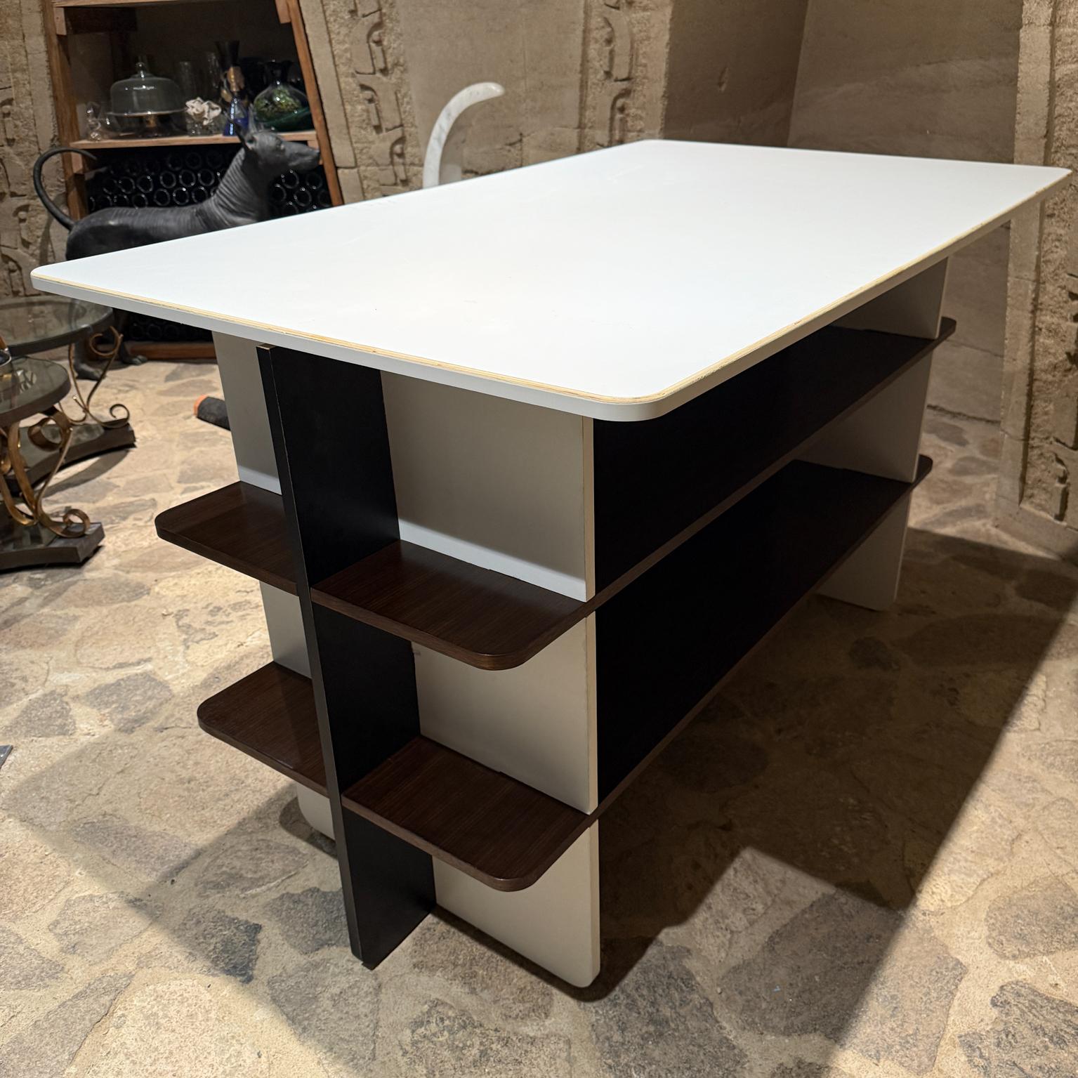 French Inspired Open Display Worktable Shelving Unit by P Romo For Sale 6