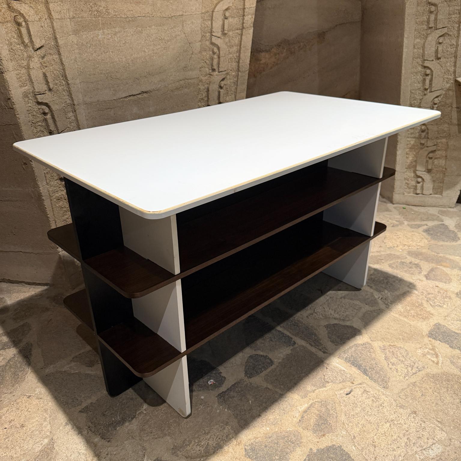 French Inspired Open Display Worktable Shelving Unit by P Romo In Good Condition For Sale In Chula Vista, CA