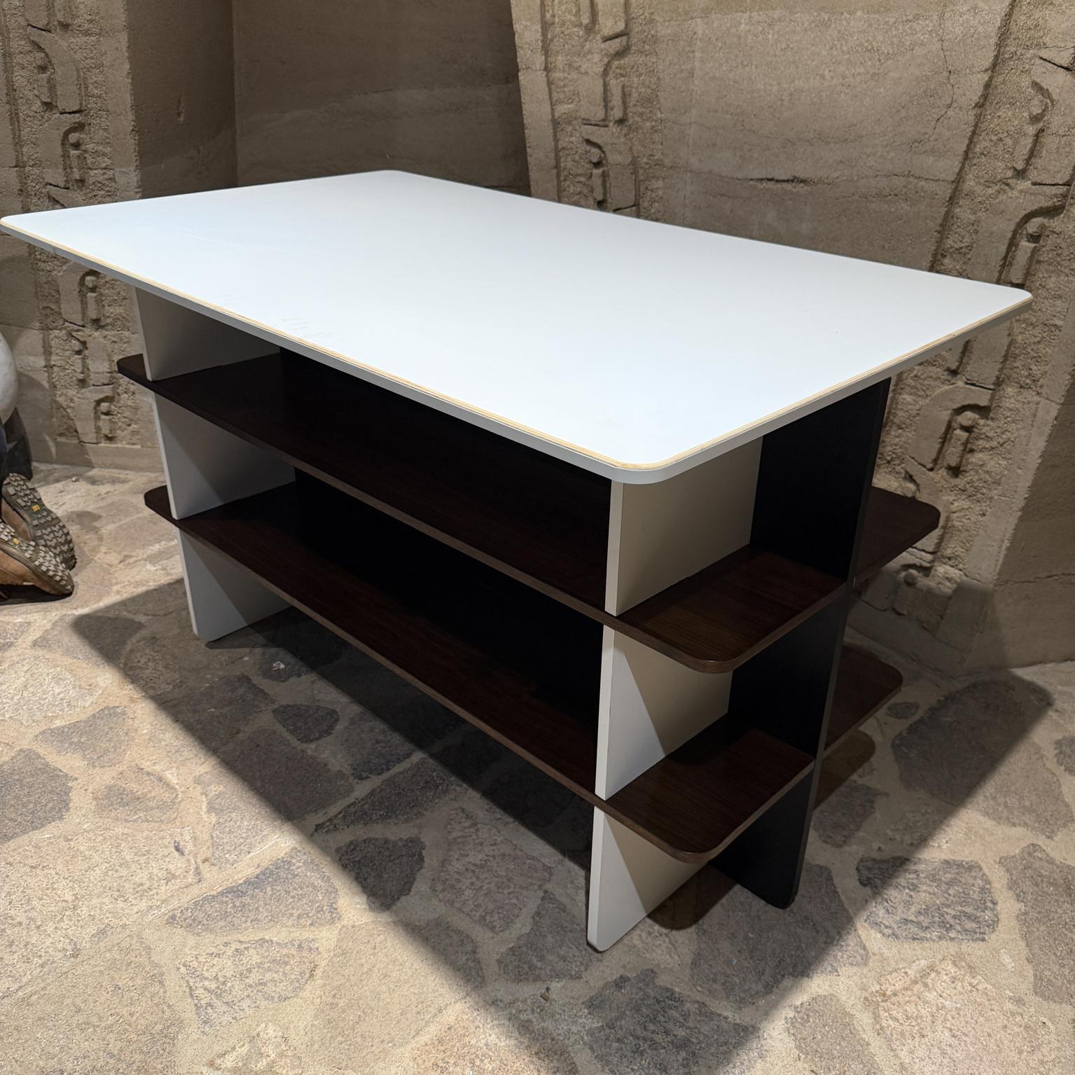 Contemporary French Inspired Open Display Worktable Shelving Unit by P Romo For Sale