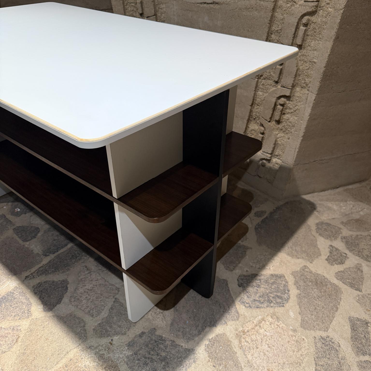 Formica French Inspired Open Display Worktable Shelving Unit by P Romo For Sale