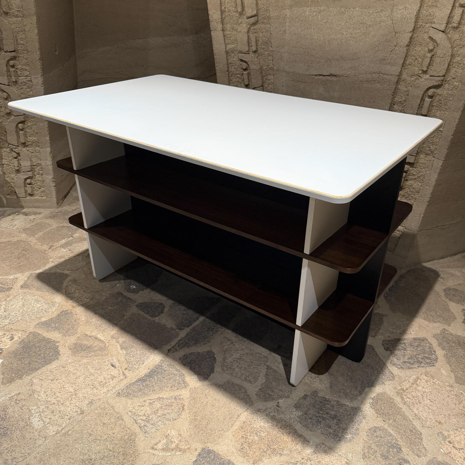 French Inspired Open Display Worktable Shelving Unit by P Romo For Sale 4