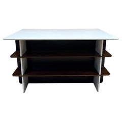 French Inspired Open Display Worktable Shelving Unit by P Romo