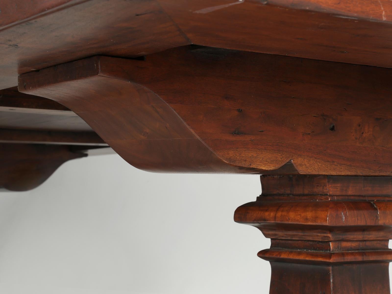 French Inspired Trestle Dining Table Constructed in a Heavy and Thick Hardwood 2