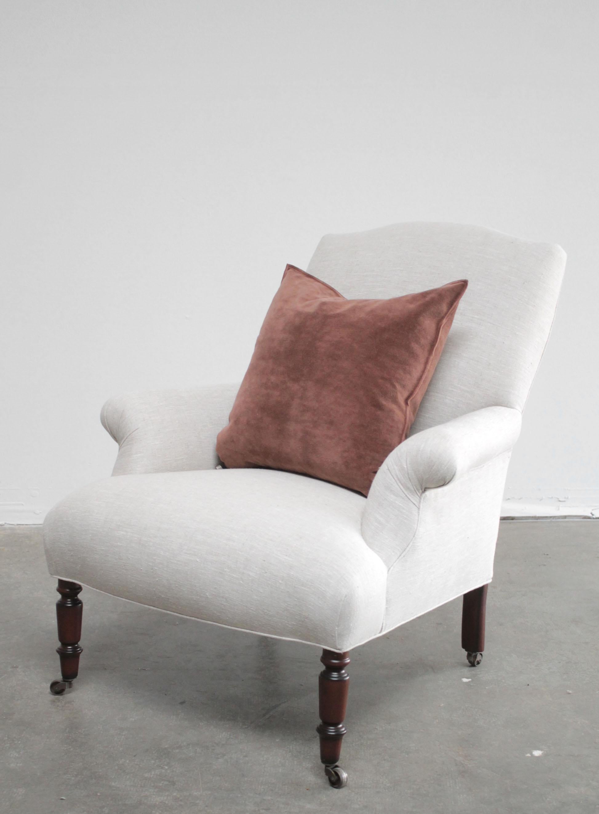 french linen chair