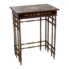 French Intarsiated Table from the 19th Century