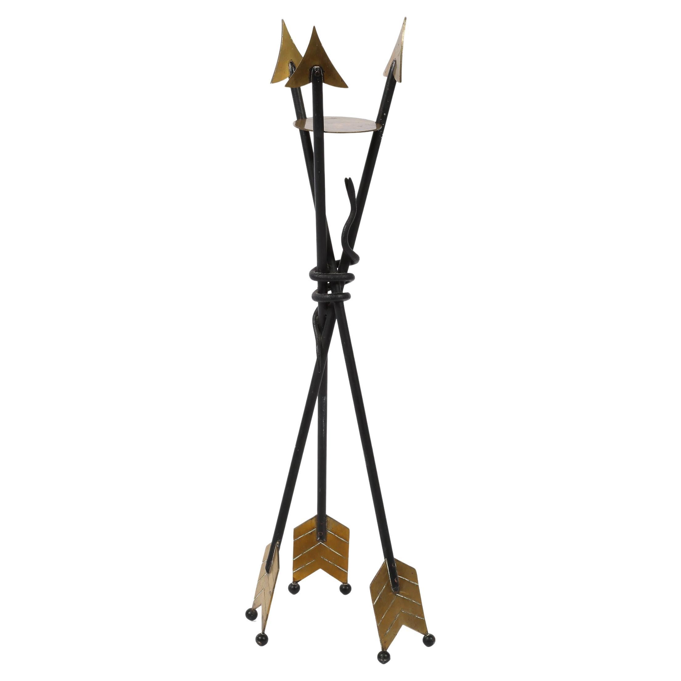 Table à Martini en fer et laiton pour boissons Arrow