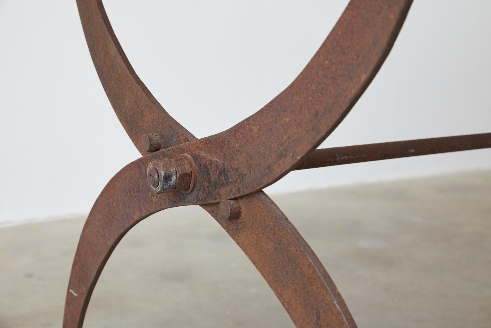 French Iron and Concrete Pastry Dining Table 5