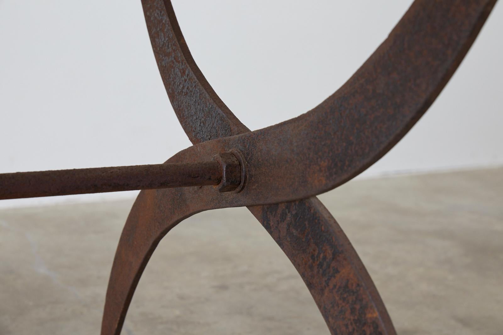 French Iron and Concrete Pastry Dining Table 11