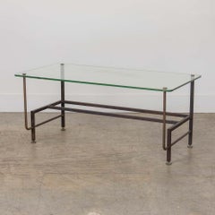 French Iron and Glass Coffee Table