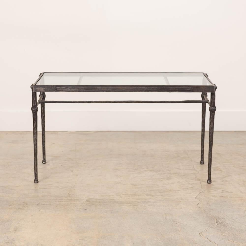 French Iron and Glass Coffee Table im Zustand „Gut“ im Angebot in Los Angeles, CA