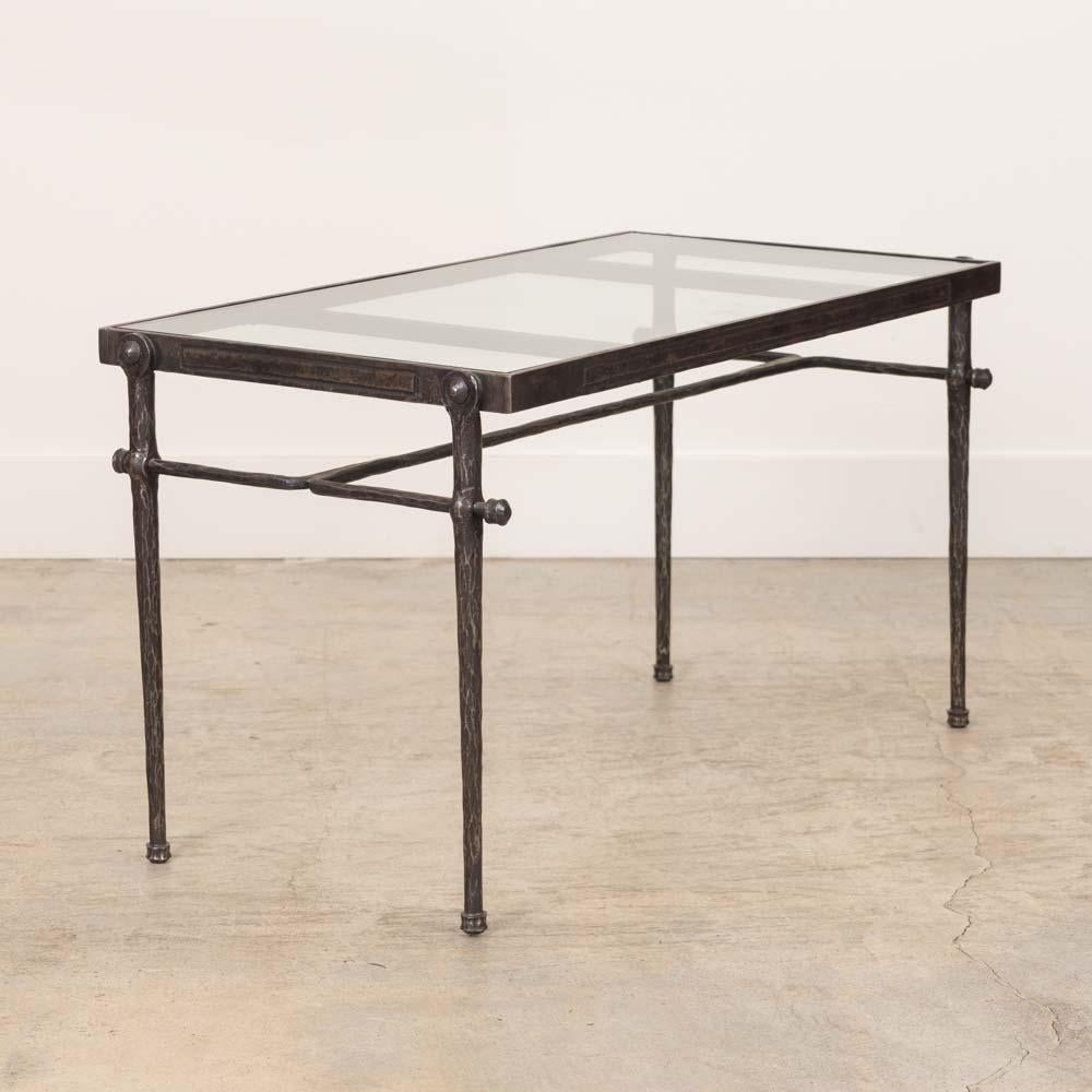 French Iron and Glass Coffee Table (20. Jahrhundert) im Angebot