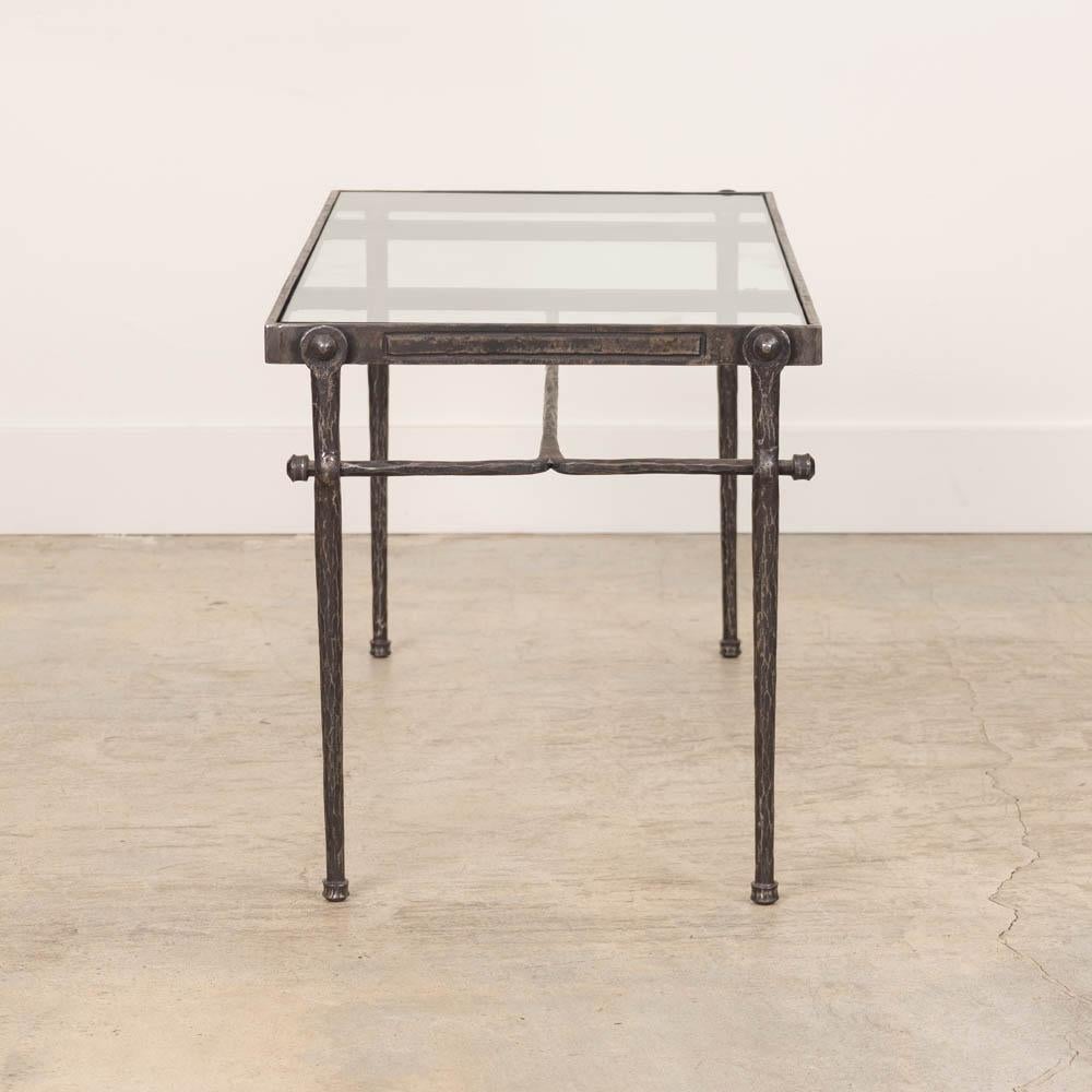 French Iron and Glass Coffee Table im Angebot 1