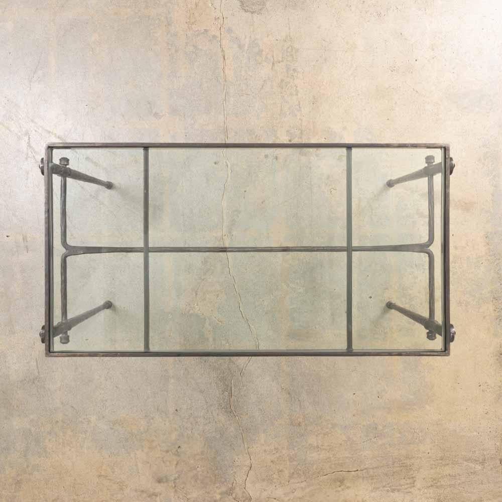 French Iron and Glass Coffee Table im Angebot 3