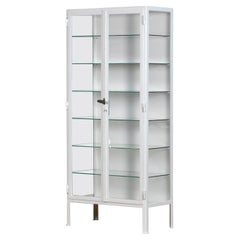 French Iron and Glass Medical Cabinet, 1930s