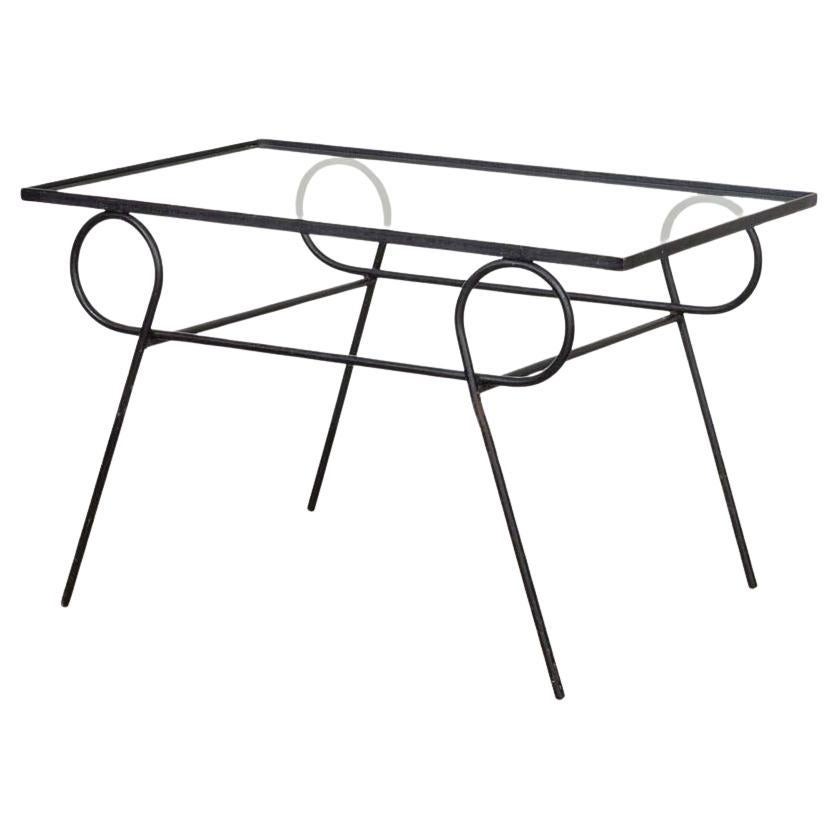 French Iron and Glass Side Table