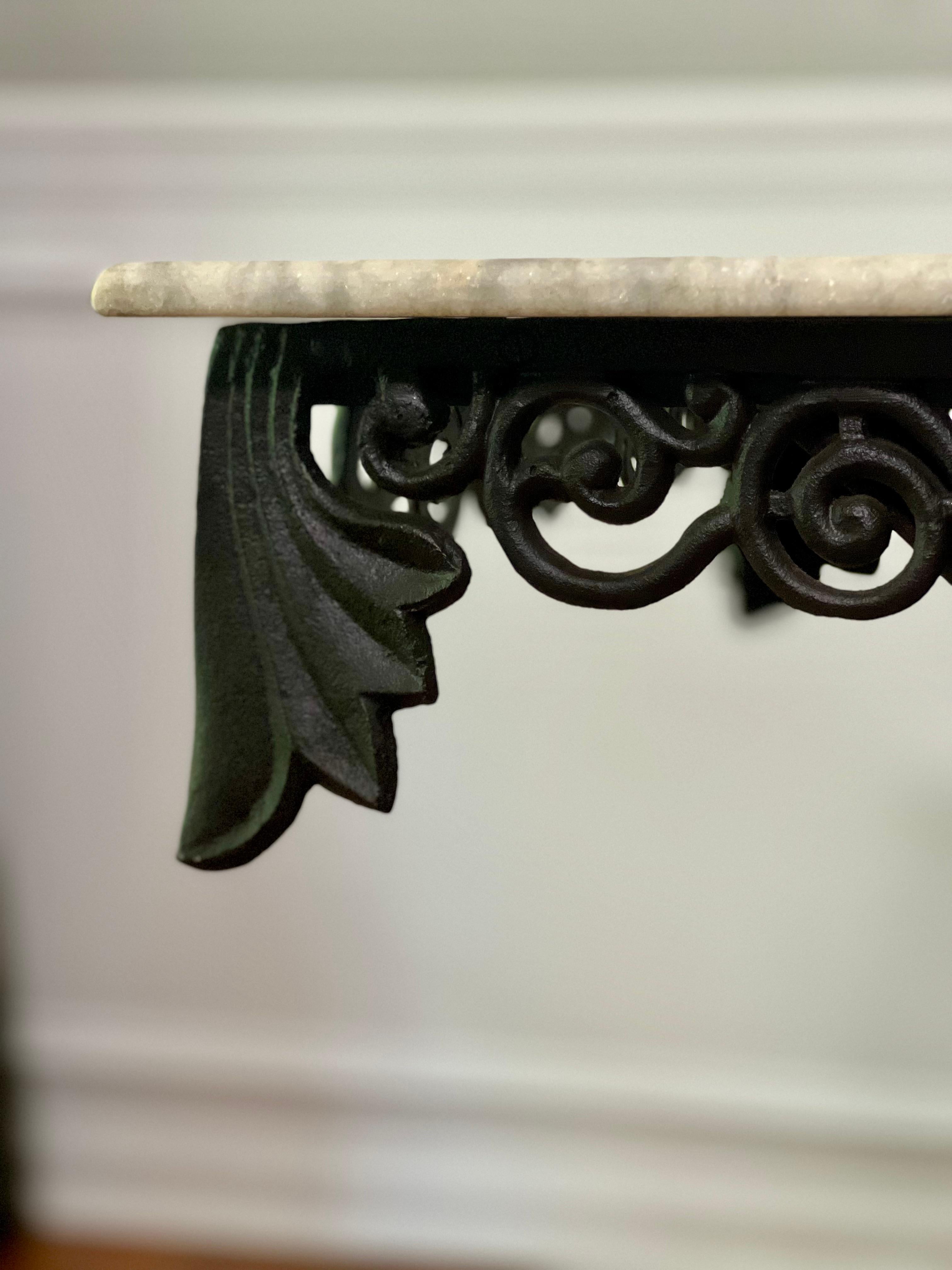 French Iron and Marble Baker’s Pastry Table on Casters, Mid 20th Century 6