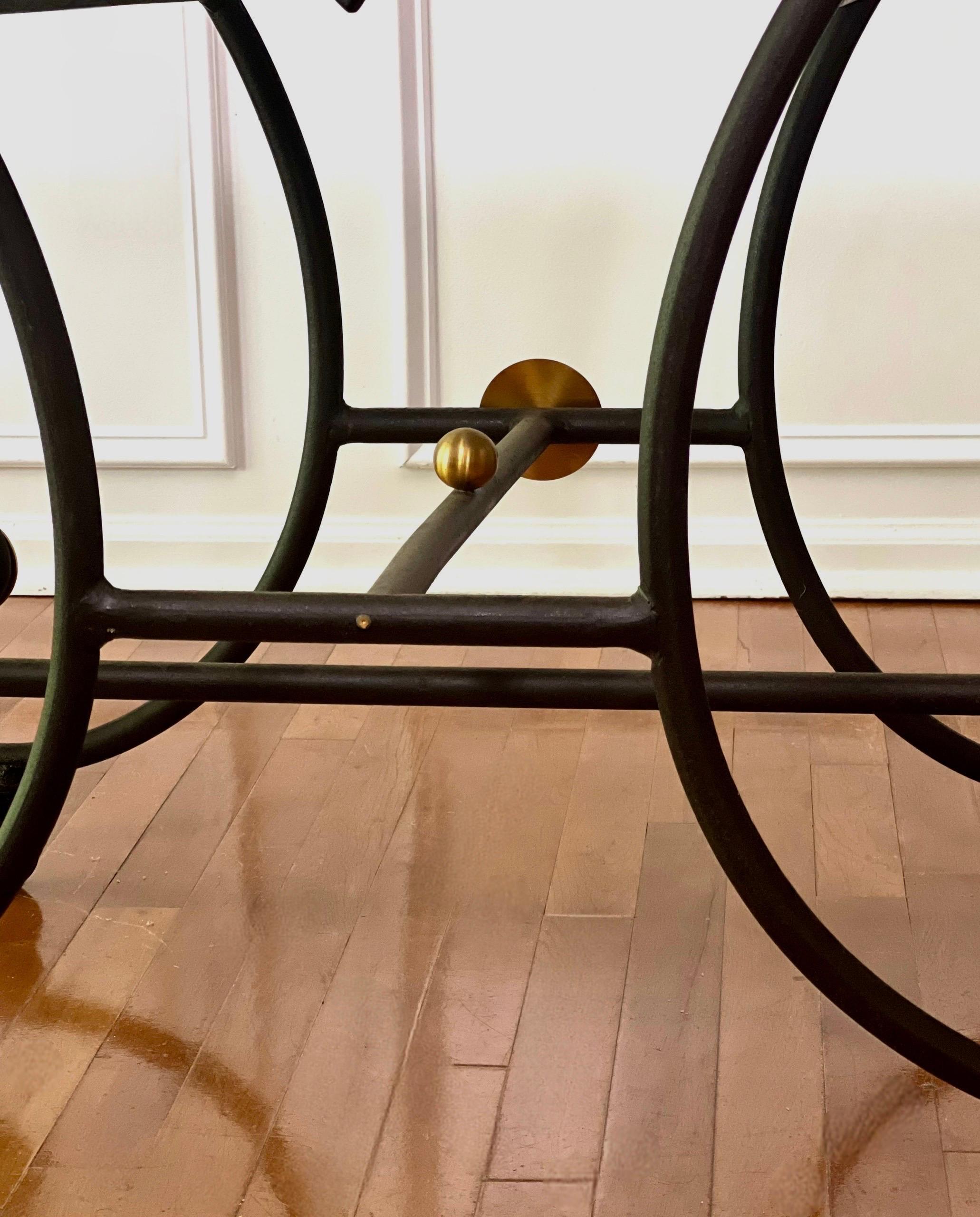 French Iron and Marble Baker’s Pastry Table on Casters, Mid 20th Century 9