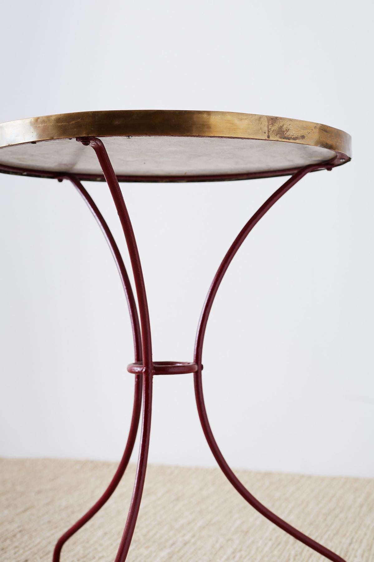French Iron and Marble-Top Bistro Table 3