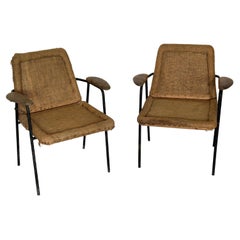 Vintage French Iron Armchairs 1950s
