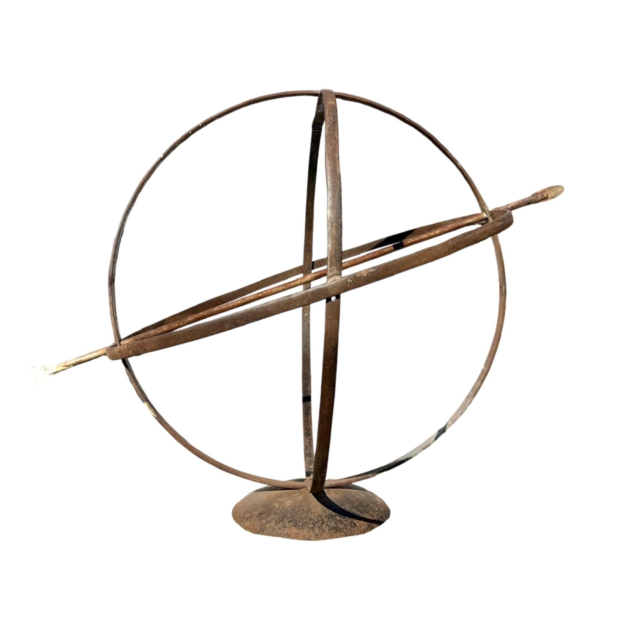 French Iron Armillary In Good Condition For Sale In Dallas, TX