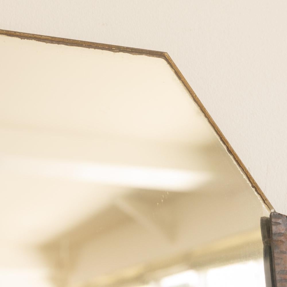 Miroir à feuilles en fer Art Nouveau en vente 4