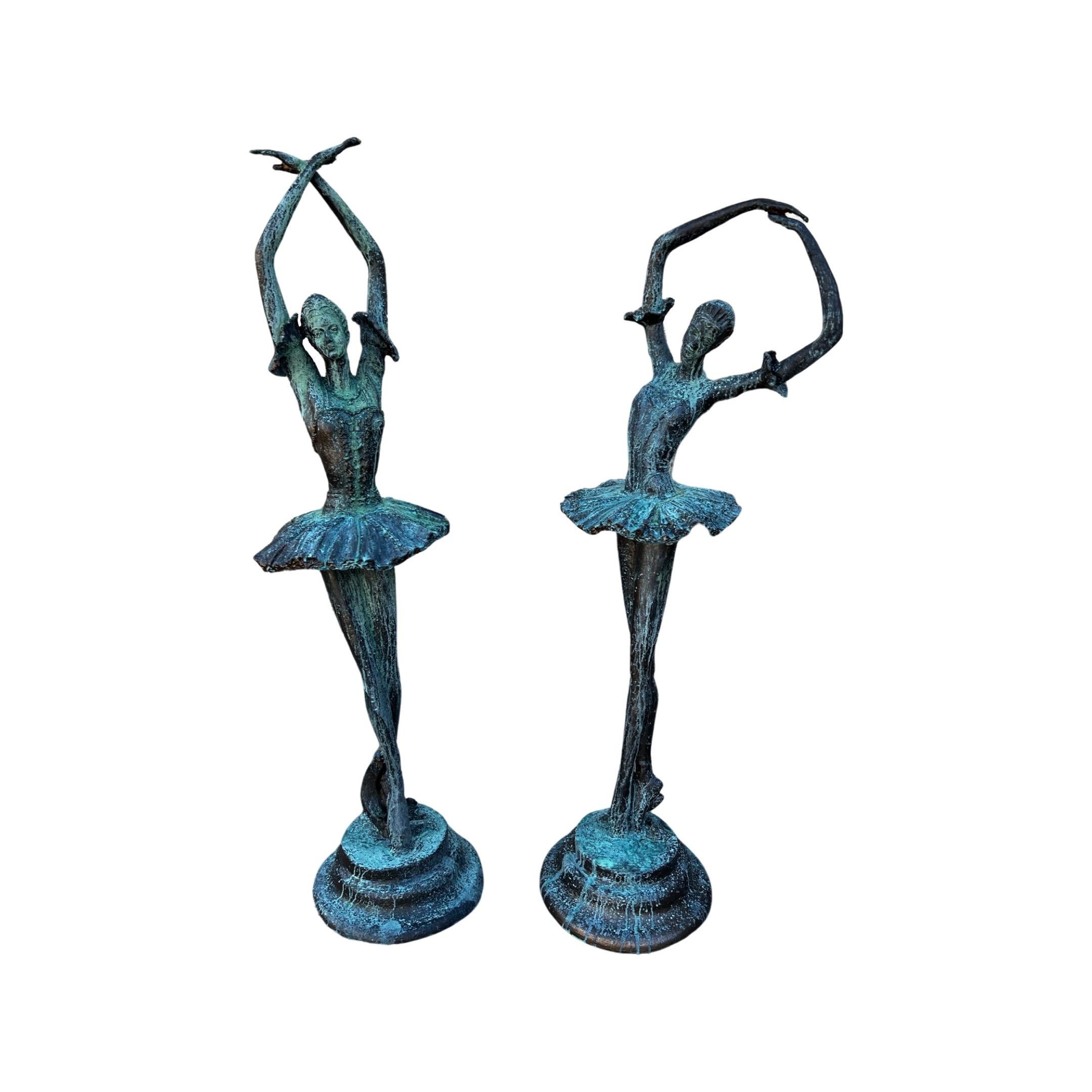 Französische Eisenballerina-Skulpturen aus Eisen (Bronze)