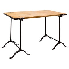 Antique French Iron Base Table
