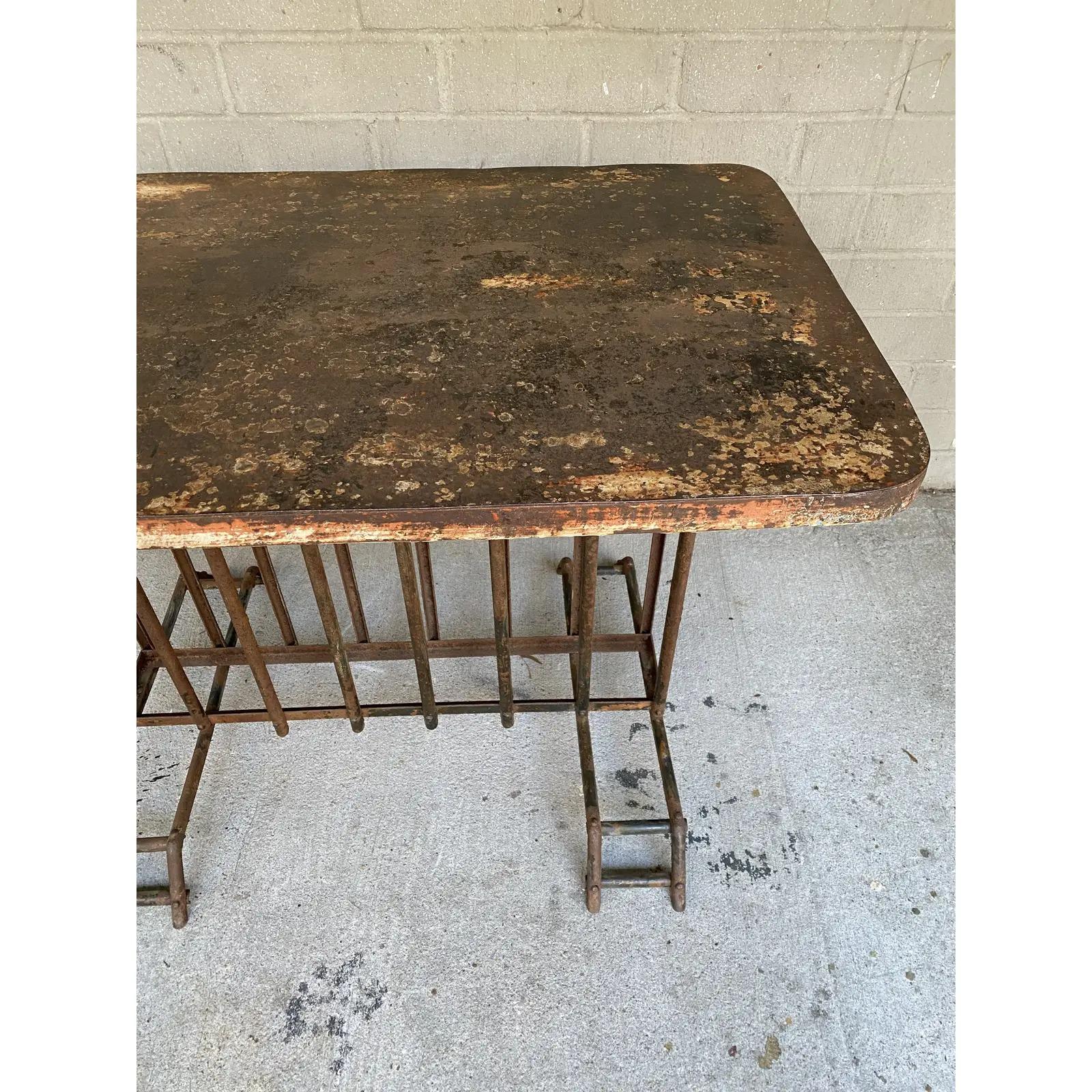 French Iron Bistro Table For Sale 1