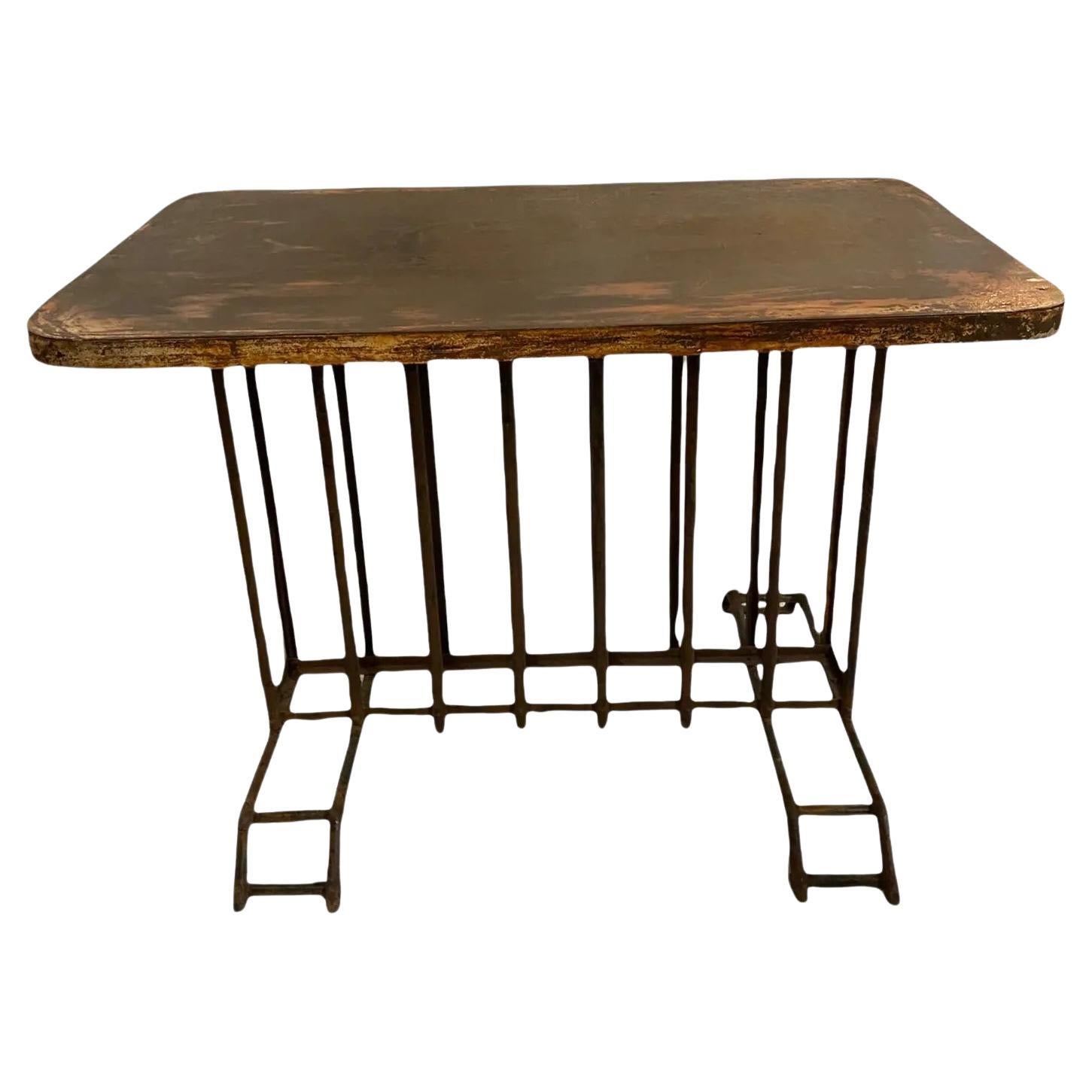 French Iron Bistro Table For Sale