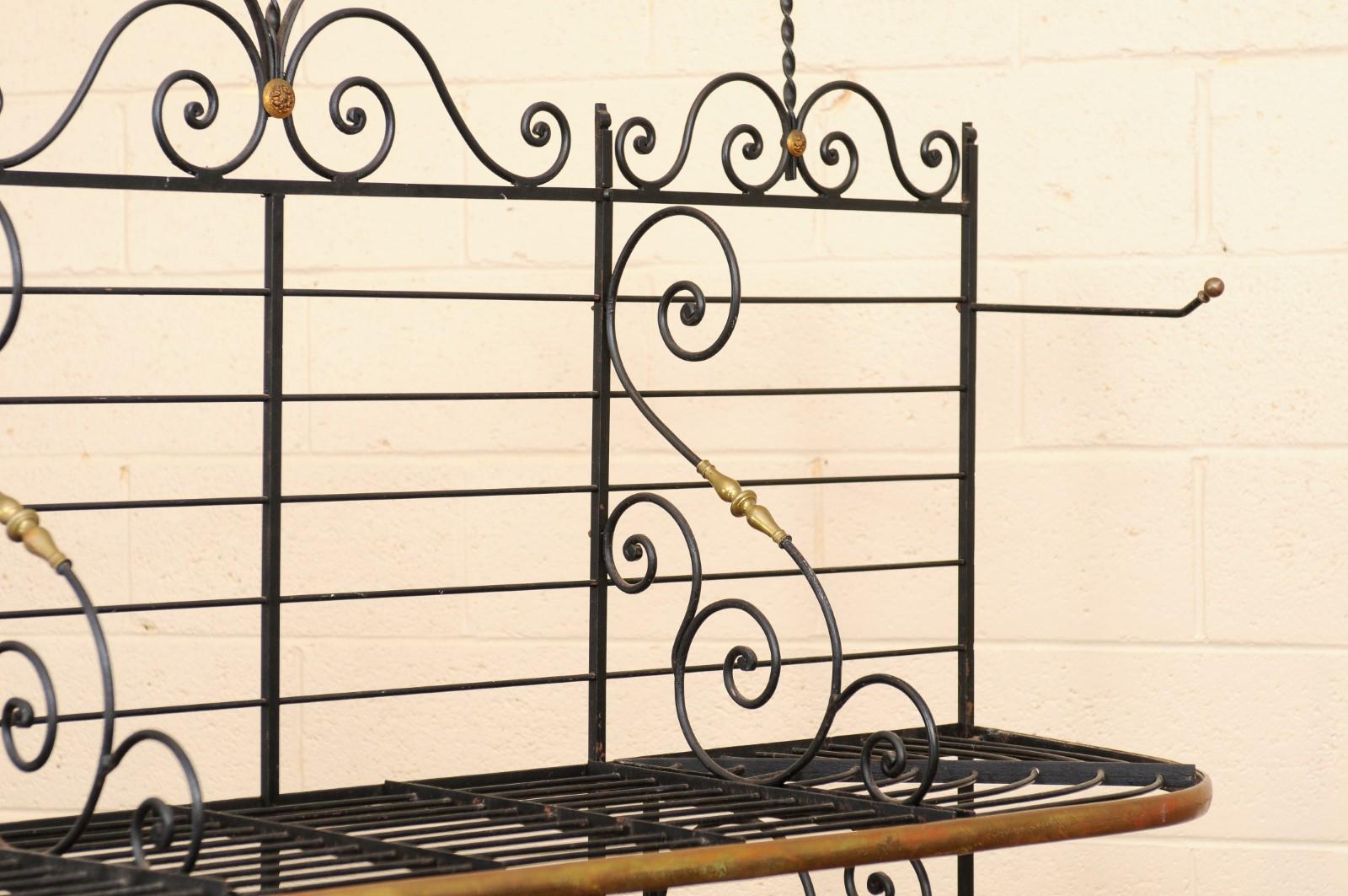 French Iron & Brass Baker’s Rack, circa 1890 In Good Condition In Atlanta, GA