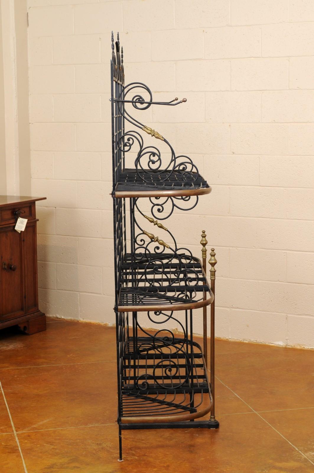 Late 19th Century French Iron & Brass Baker’s Rack, circa 1890