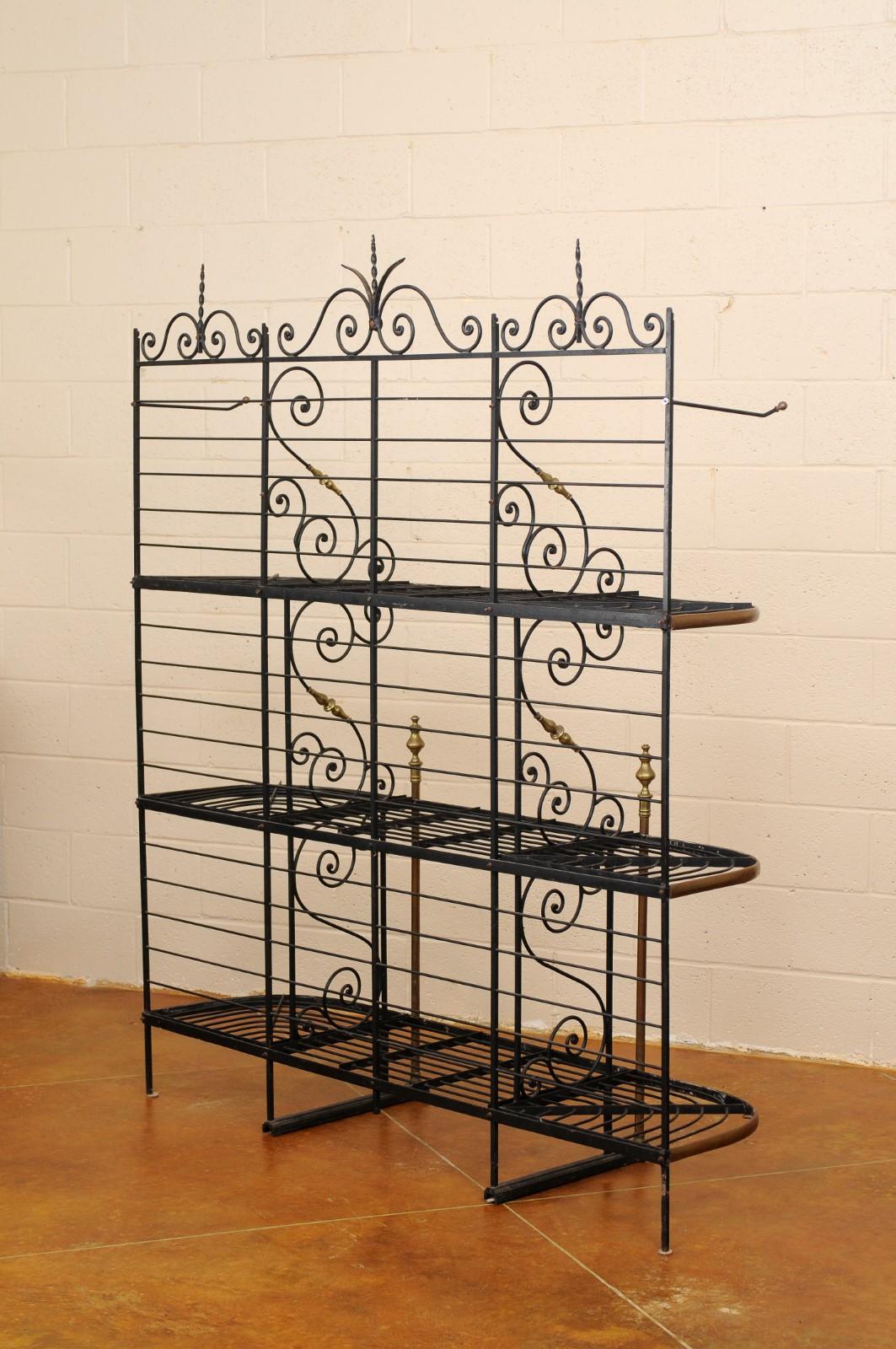 French Iron & Brass Baker’s Rack, circa 1890 1