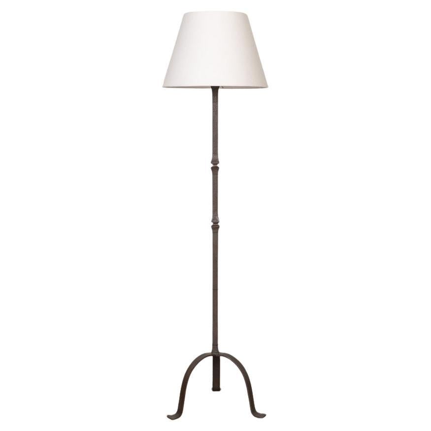 Lampadaire brutaliste en fer français