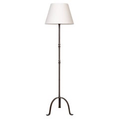 French Iron Brutalist Floor Lamp