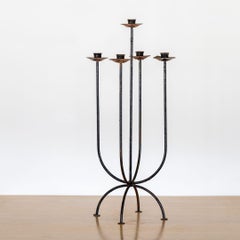 Tall French Iron Candelabra