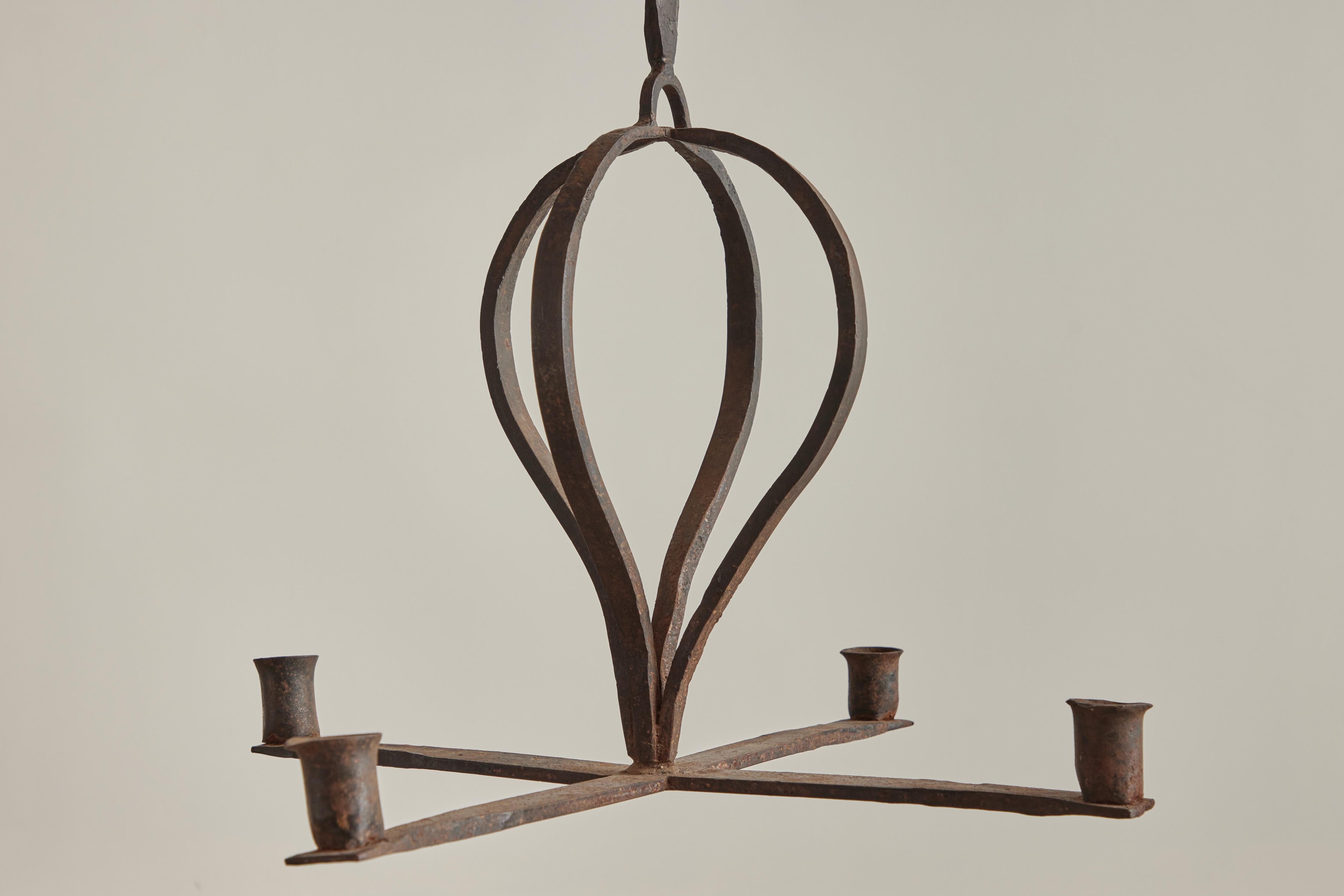 French Iron Candelabra In Good Condition For Sale In Los Angeles, CA