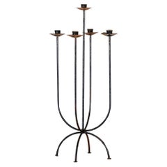 Tall French Iron Candelabra