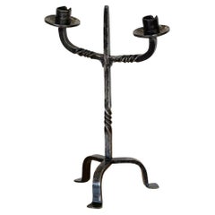French Iron Candlestick
