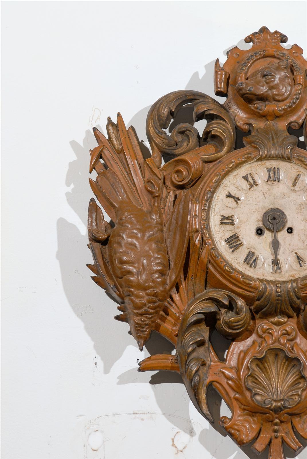 19th Century French Iron Cartel Clock