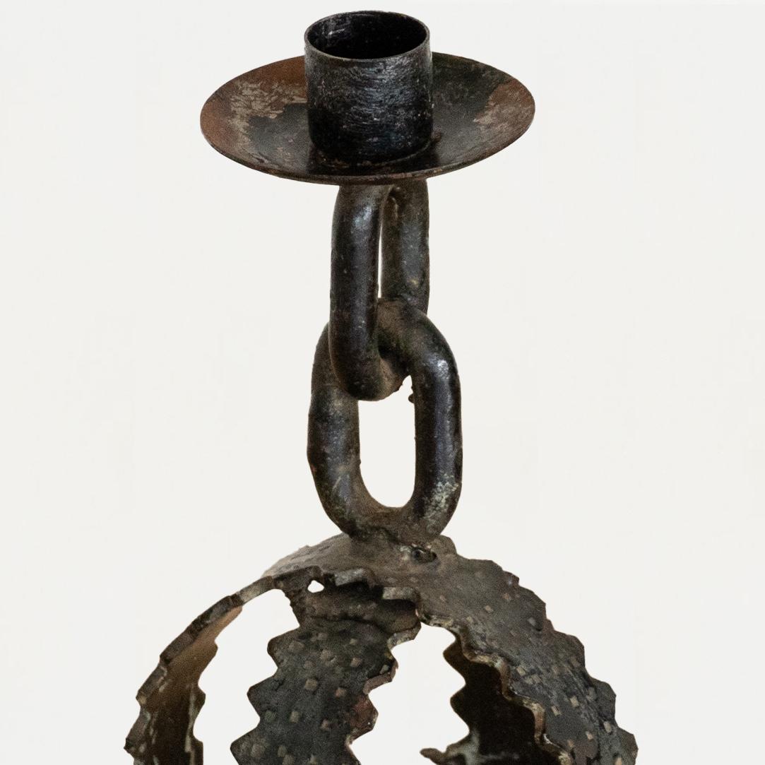 French Iron Chain Candlestick 2