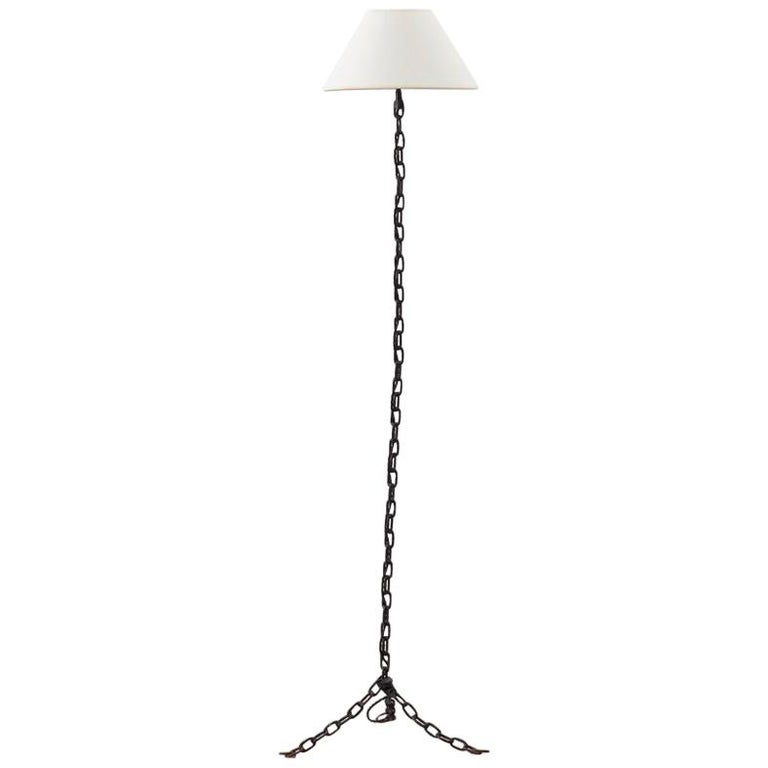 French Iron ChainLink Floor Lamp at 1stDibs chain floor lamp, chain