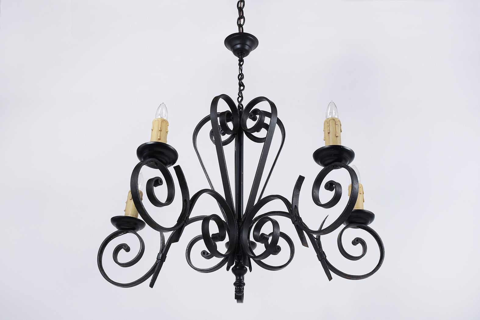 French Iron Chandelier 3