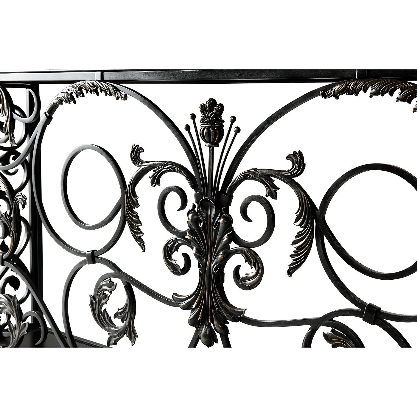 Contemporary French Iron Console Table
